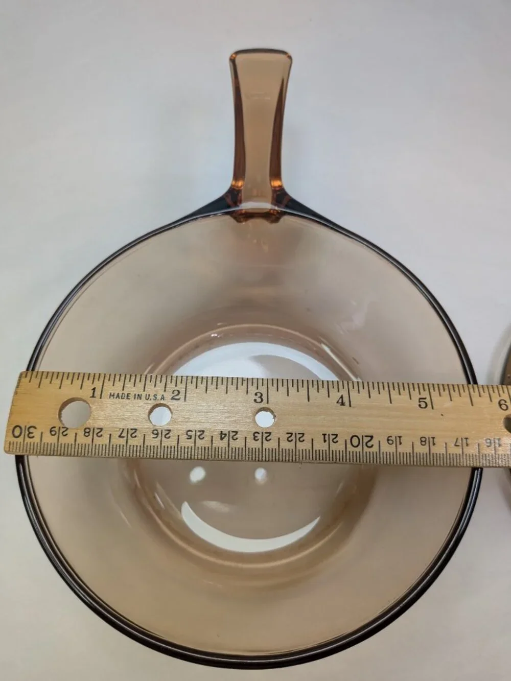 Vintage Visions Amber Glass 0.5L Saucepan & Lid Petit Pot V-0.5-B matching lid